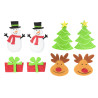 Stickers formes de Noël feutrine, de 3,5