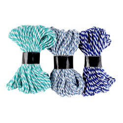 Ficelle bicolore 10 m bleu clair bleu fo