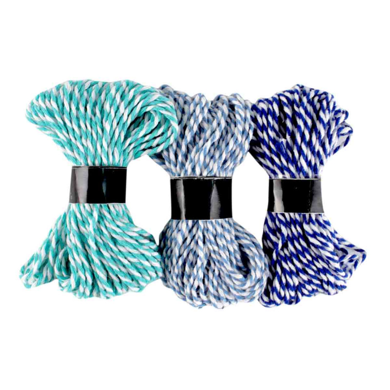 Ficelle bicolore 10 m bleu clair bleu fo Ficelle bicolore 10 m bleu clair bleu fo