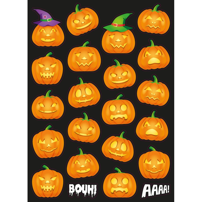 Gommettes halloween x44pcs 3/4cm