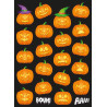 Gommettes halloween x44pcs 3/4cm