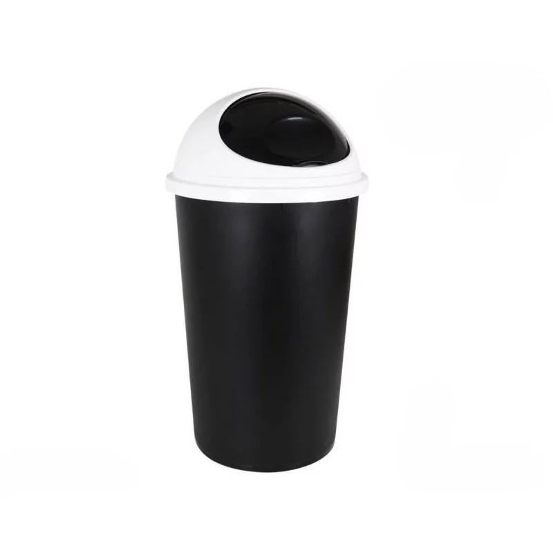 POUBELLE 50L "BIG HOOP"H72XD39CM A/COUV