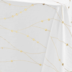 NAPPE FIRMAMENT BLANC/OR 140x240CM