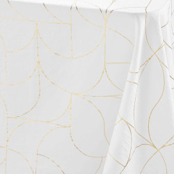 NAPPE LOUXOR BLANC/OR 140x240CM