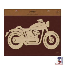 MOTO DECO BOIS 70X40CM 75x0,4x62