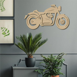 MOTO DECO BOIS 70X40CM 75x0,4x62