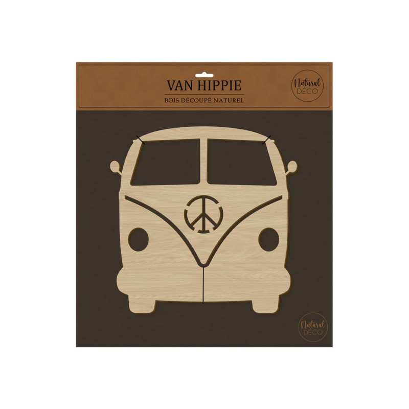 VAN HIPPIE DECO BOIS 40X40CM 36x0,4x38 VAN HIPPIE DECO BOIS 40X40CM 36x0,4x38