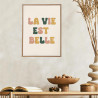 TOILE TUFTEE LA VIE EST BELLE 30x5x40 TOILE TUFTEE LA VIE EST BELLE 30x5x40