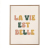 TOILE TUFTEE LA VIE EST BELLE 30x5x40 TOILE TUFTEE LA VIE EST BELLE 30x5x40