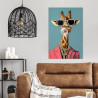 TOILE PAILLETTES GIRAFE 60x4x90