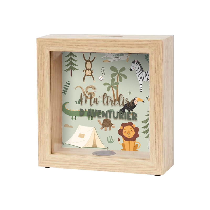 TIRELIRE ENFANT "AVENTURIER" 16x5x16 CAR