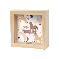 TIRELIRE ENFANT "CHEVAL" 16x5x16 CARRE
