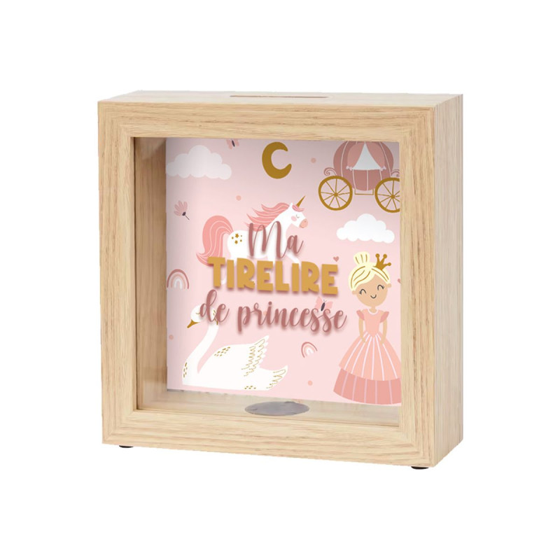 TIRELIRE ENFANT "PRINCESSE" 16x5x16 CARR