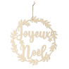 Couronne en bois Joyeux Noël 29x29x0,4cm