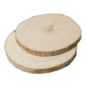 Tranches de bois naturel 12 et 15cmx2 pc