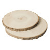 Tranches de bois naturel 18 et 21cmx2 pc