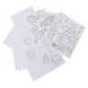 Cartes de vœux à colorier 10,5x16cmx4 pc