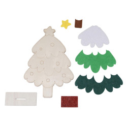 Kit sapin en bois à décorer 17,5x11,5x3c