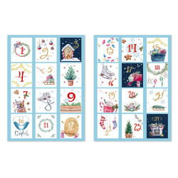 Gommettes calendrier avent vintage 4,2x4