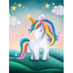 Kit diamond painting enfant LICORNE 15x2