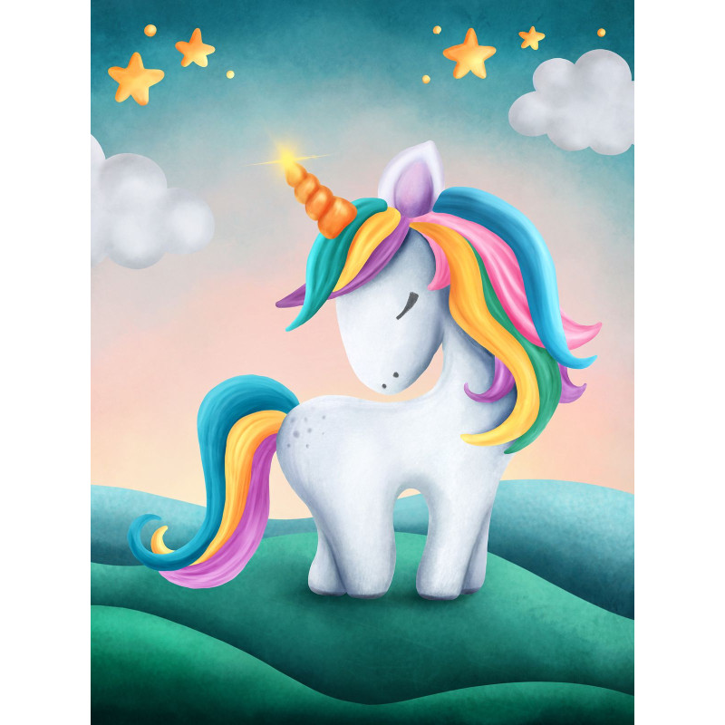 Kit diamond painting enfant LICORNE 15x2