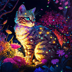Kit diamond painting CHAT 30X30cm