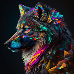 Kit diamond painting LOUP 30X30cm