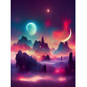 Kit diamond painting PAYSAGE LUNAIRE 30X