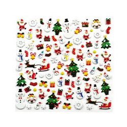 STICKERS 3D CAOUTCHOUC NOEL 0,5 A 4,5CM