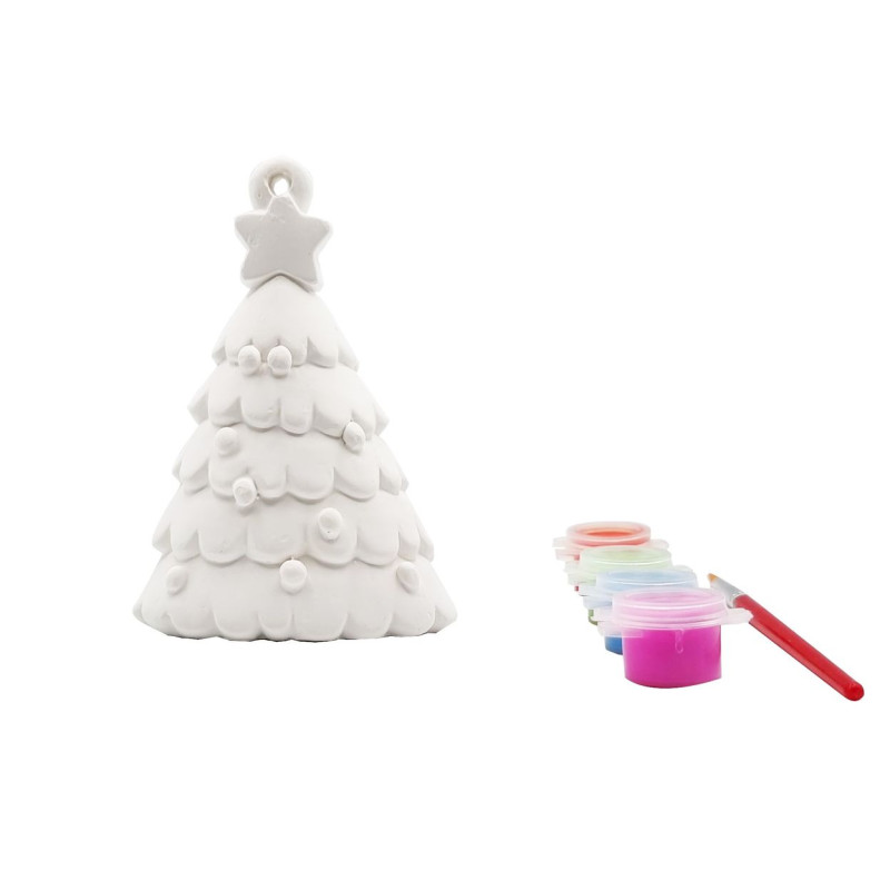 Kit Sapin 3D en plâtre, 7,3x9,4cm