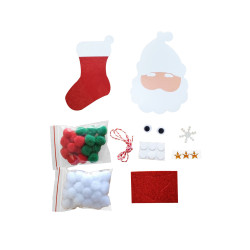 Kit suspensions Noël x2 en pompons 10cmx