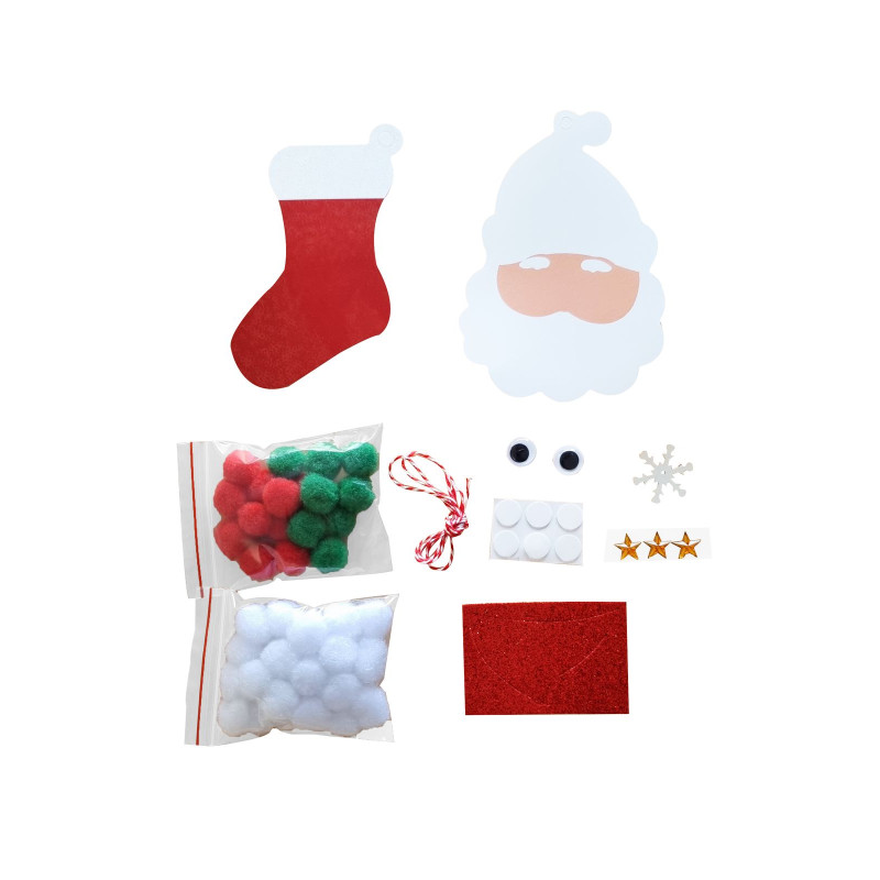 Kit suspensions Noël x2 en pompons 10cmx