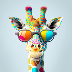 Kit diamond painting "Drôle de GIRAFE" 3