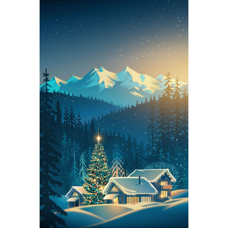 Kit Diamond painting, Nuit de Noël, 30x4