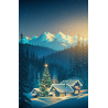 Kit Diamond painting, Nuit de Noël, 30x4