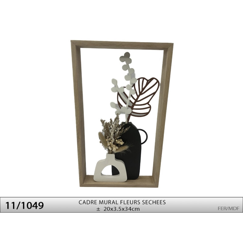 CADRE MURAL FLEURS SECHEES 20x34CM