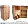 BAR SUR ROULETTES 53X52 H106 "WOOD"