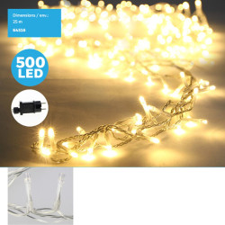 Guirlande blanc chaud 500LED 25M env. -