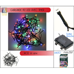 Guirlande 192LED Multico à piles - 8F -