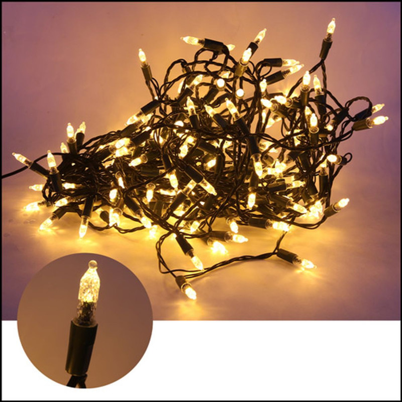 Guirlande Blanc chaud 180L petit pomme d