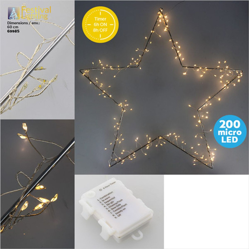 Silhouette Etoile- 60cm - 200L micro LED