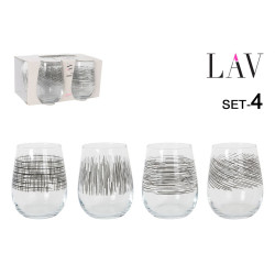 Set de 4 verres Gaia black lines 360cc
