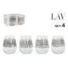 Set de 4 verres Gaia black lines 360cc