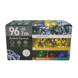 Guirlande Lumineuse Multicolore 96 LED - Intérieur/Extérieur - Piles LR06