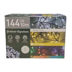Guirlande 144LED Multico à piles - 8F -