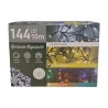 144 LED varmvit utomhusljusslinga med 8 funktioner och timer, 10m