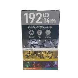 Guirlande lumineuse 192 LED blanc chaud extérieure 8 fonctions Minuteur 14m