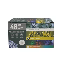 48 warmwitte LED-lichtsnoeren met 8 timerstanden, 4 m, binnen/buiten