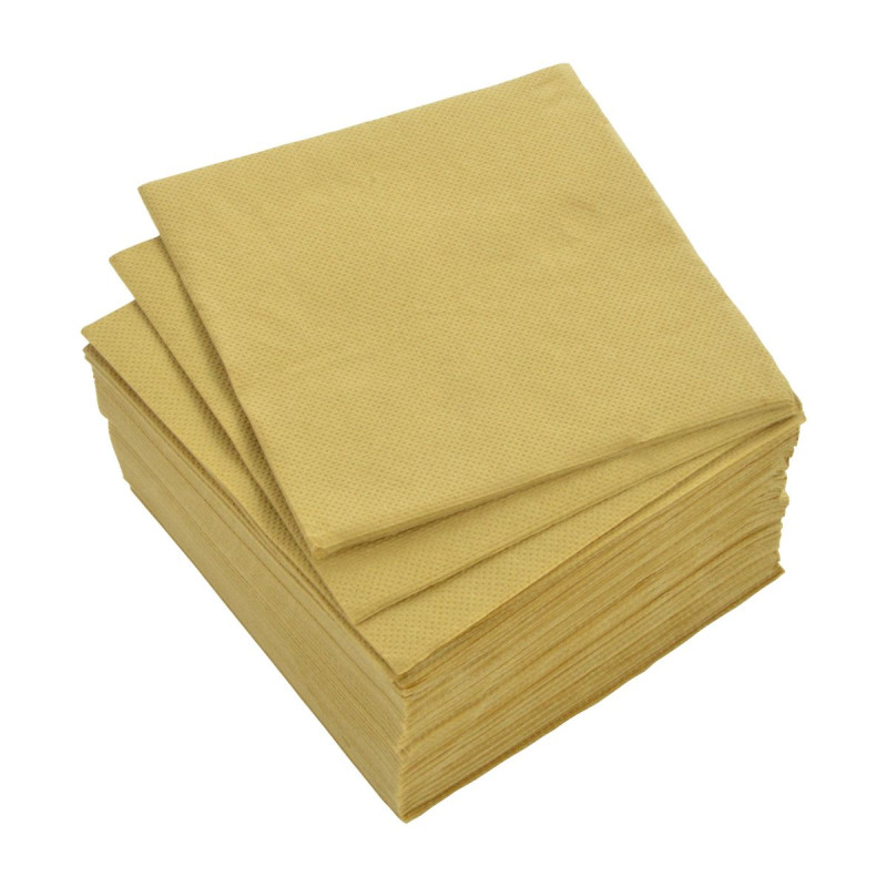 SERVIETTES x40 OR EN PAPIER 2 PLIS 38*38