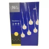 Rideau lumineux de 96 led 120x80cm blanc chaud